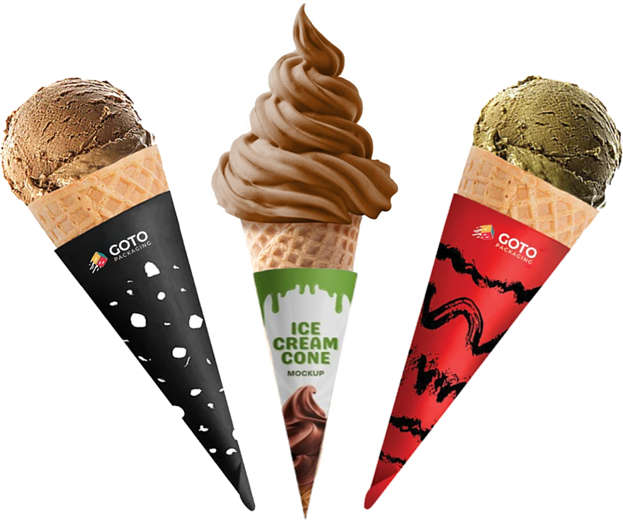 Custom ice cream cone sleeves